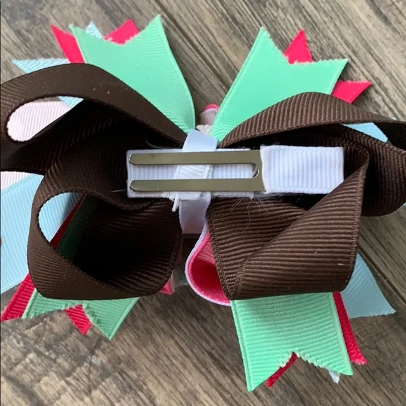 Snowflake ballerina hair bow pink blue Winter Ballerina - Picture 4 of 6